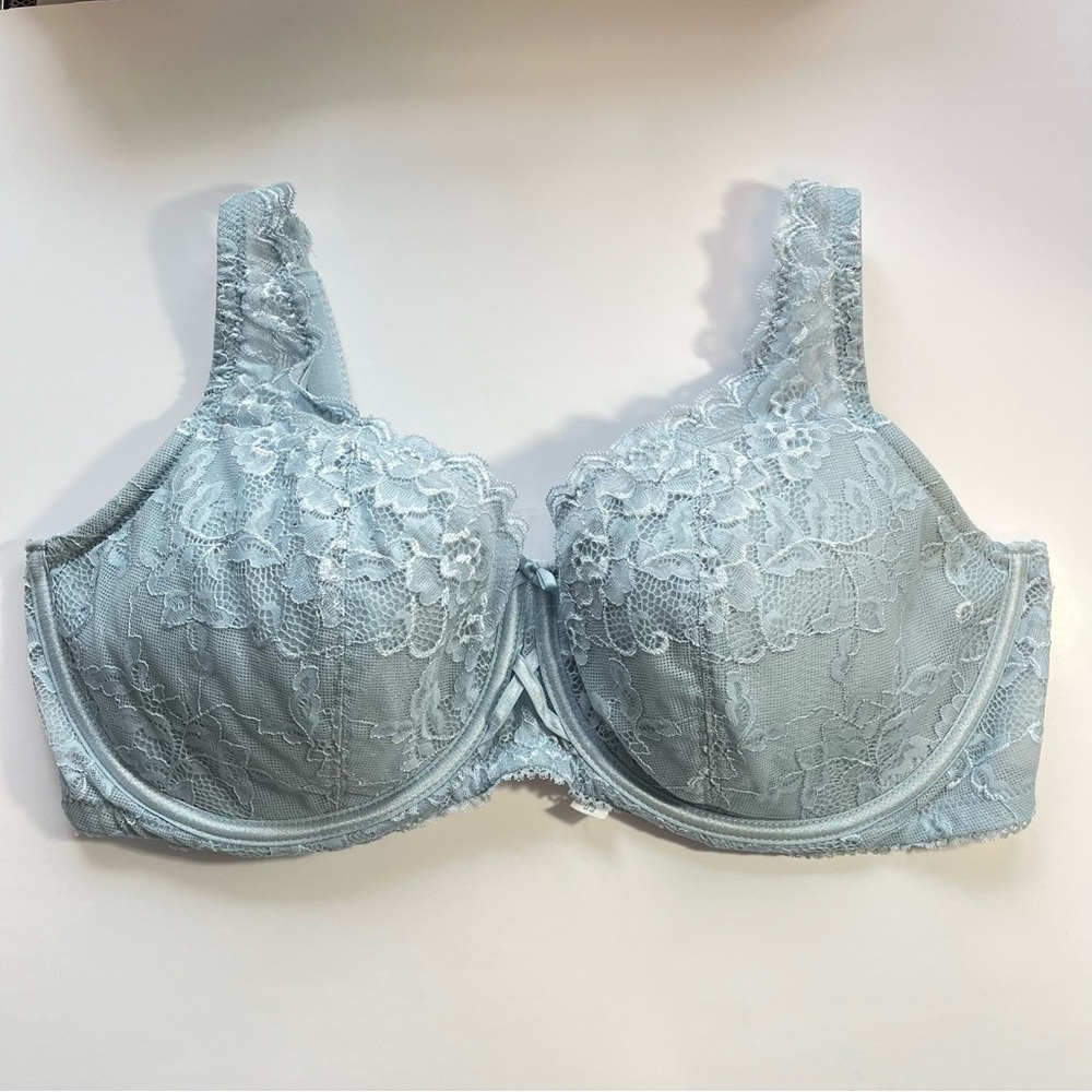 Light Blue Lace Underwire Bra - Women's Intimates - Picture 2 of 11